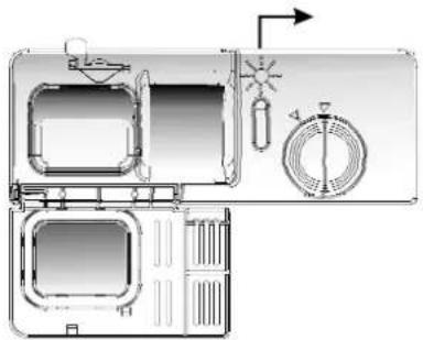 Orima OR 12-225 BG - Quando voltar a encher o compartimento do abrilhantador - 1