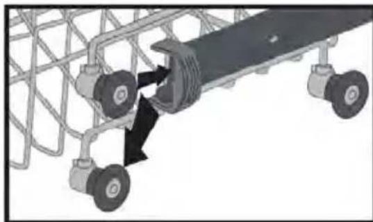 NORDMENDE DW63BL - Top basket height adjustment - 2