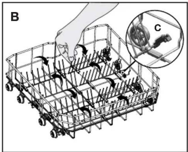 Defy DDW 178 - Collapsible lower basket wires (4 & 8 pieces) (depends on the model) - 3