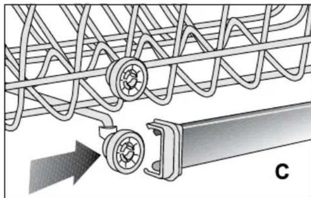 Defy DDW 178 - Adjusting the height of empty upper basket (depends on the model) - 3