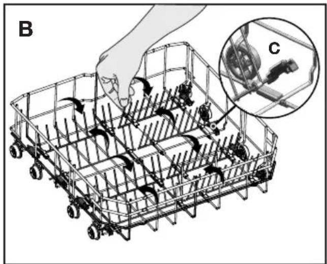 Defy DDW 175 - Collapsible lower basket wires (4 & 8 pieces) (depends on the model) - 3