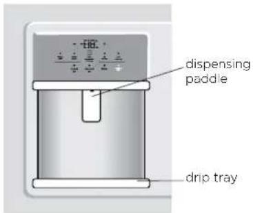 dispensing paddle drip tray