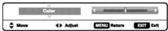 Color Move Adjust MENU Return EXIT Exit