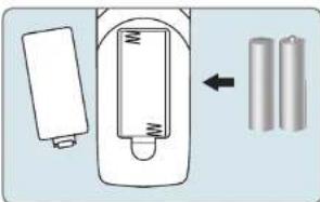 Diagram showing battery charging process with battery, internal socket, and two cylindrical batteries