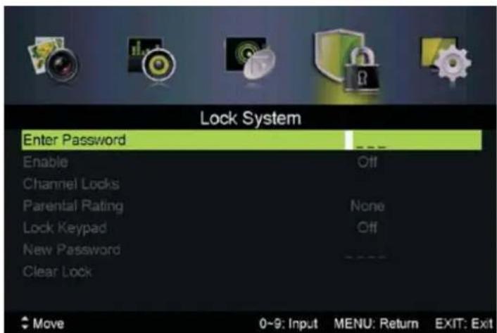LTC LED-1605 - Låssystem-meny (Lock system) - 1