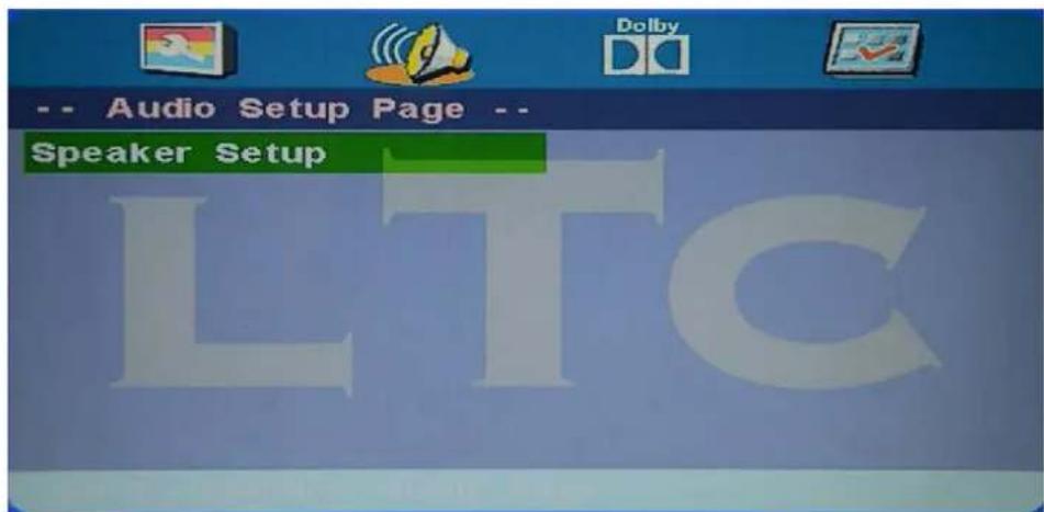 Audio Setup Page -- Speaker Setup LTC