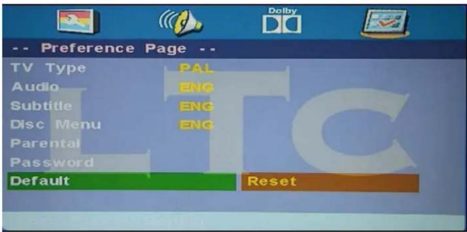 LTC LED-1605 - Äterställ standardinställningar (Default) - 1