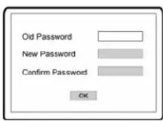 Old Password New Password Confirm Password OK