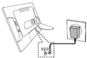 Diagram showing a propeller connected to an electrical outlet with labeled components and connection points
