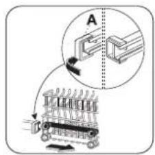 Diagram illustrating a mechanical assembly or processing process with labeled components and directional arrows