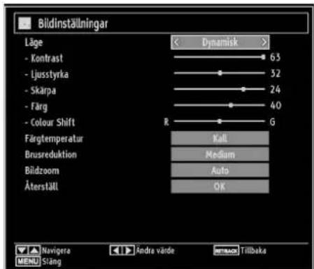 Andersson LED2640DC DVD PVR - Konfi guration av bildinställningar - 1