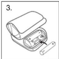 HOMEDICS BPW-360BT - INSTALLING BATTERIES - 3