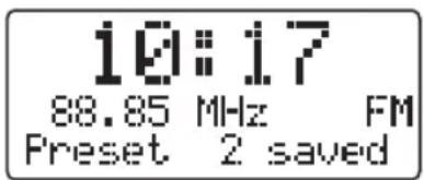 10:17 88.85 MHz FM Preset 2 saved