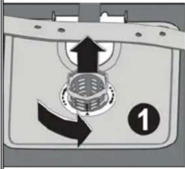 Diagram of a refrigerator interior showing a vent, directional arrow, and numbered label '1'