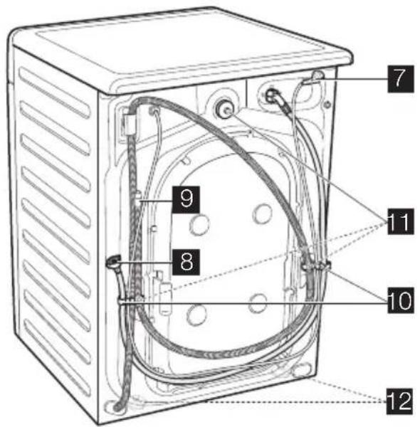 Technical diagram of an electrical enclosure with numbered components for identification