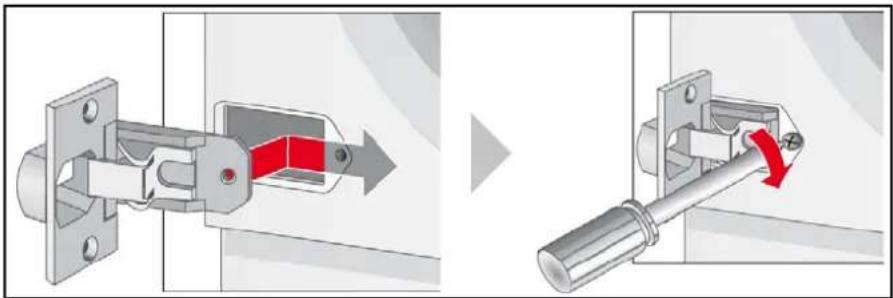 BOSCH WKD28351GB - Fitting the door hinges to the washer-dryer - 1