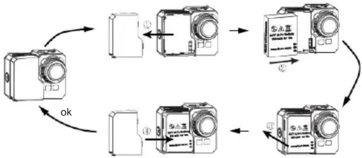 Overmax ActiveCam Sky - To remove the battery: - 1