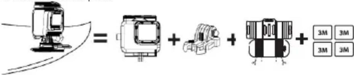 Diagram showing a motor connected to a battery and a switch, with three 3M buttons labeled in the final two.