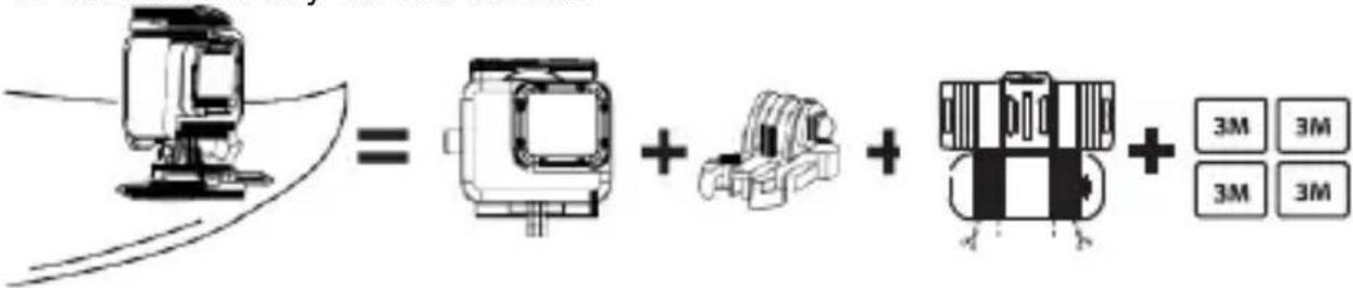 Diagram showing a computer connected to three devices with icons and labeled buttons for 3M units.