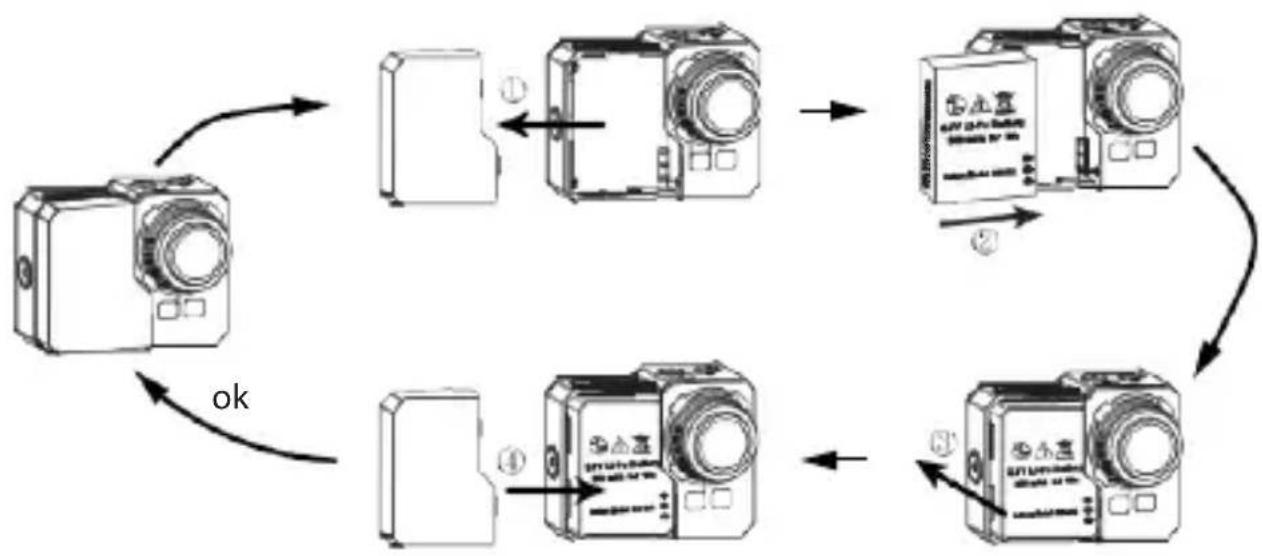 Overmax ActiveCam Sky - Akkumulátor eltávolítása: - 1