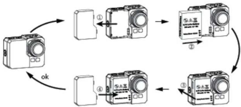 Evolveo SportCam W8 - Для отсоединения батареи: - 1