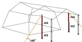 A4 A3 A4 A3 45°