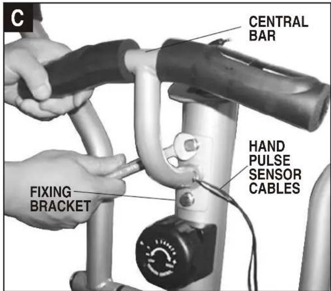 CENTRAL BAR HAND PULSE SENSOR CABLES FIXING BRACKET
