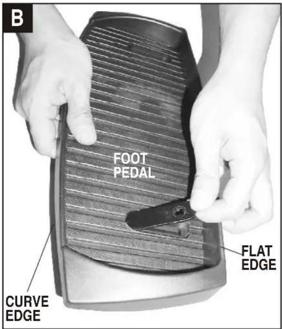 B FOOT PEDAL CURVE EDGE FLAT EDGE