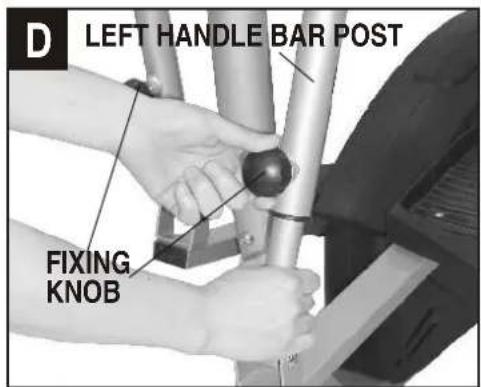 D LEFT HANDLE BAR POST FIXING KNOB