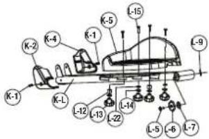 York Fitness Perform 215 - Exploded drawing - 16