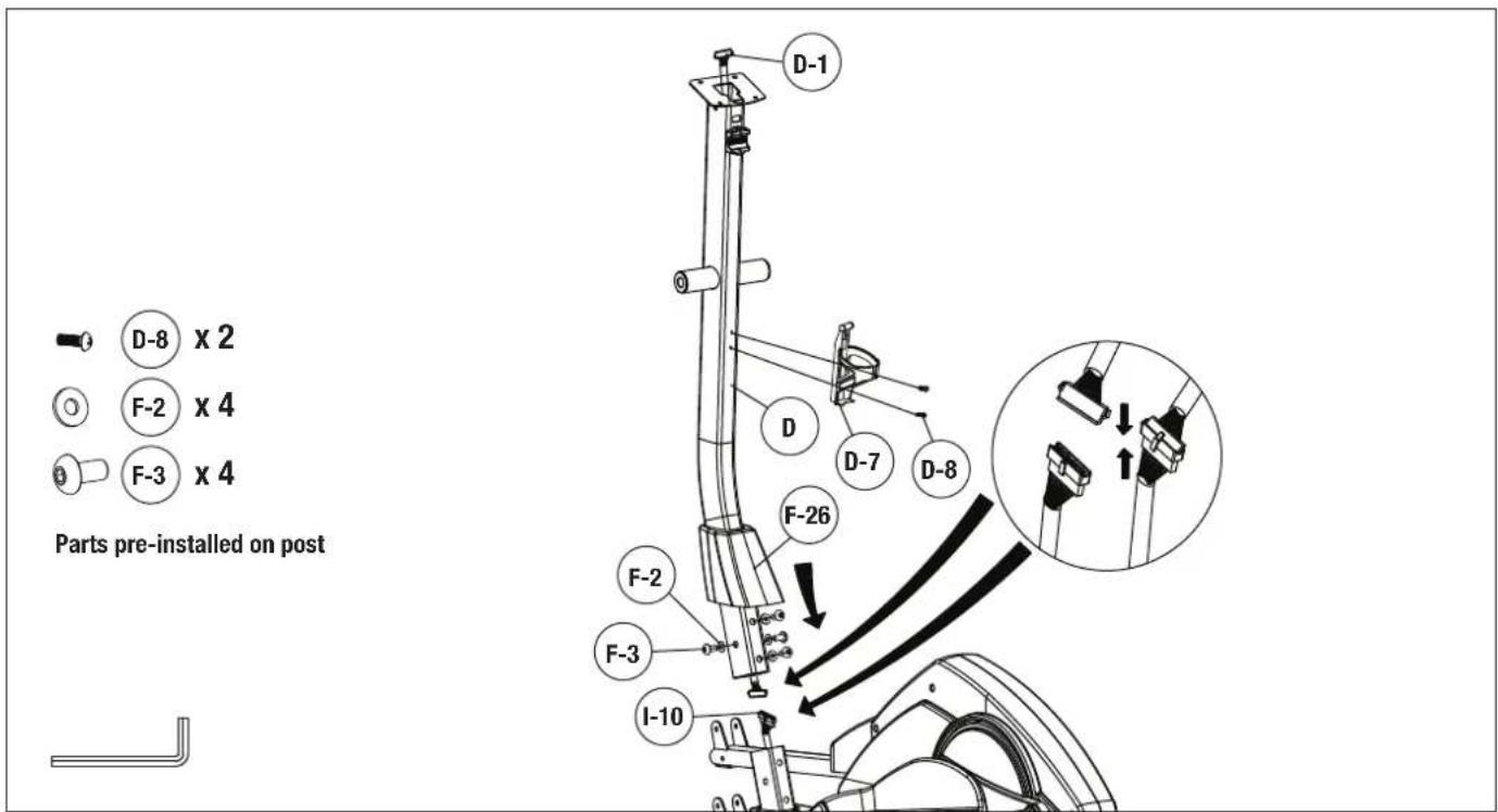 Parts pre-installed on post D-8 x 2 F-2 x 4 F-3 x 4 D-1 D D-7 D-8 F-26 F-2 F-3 I-10