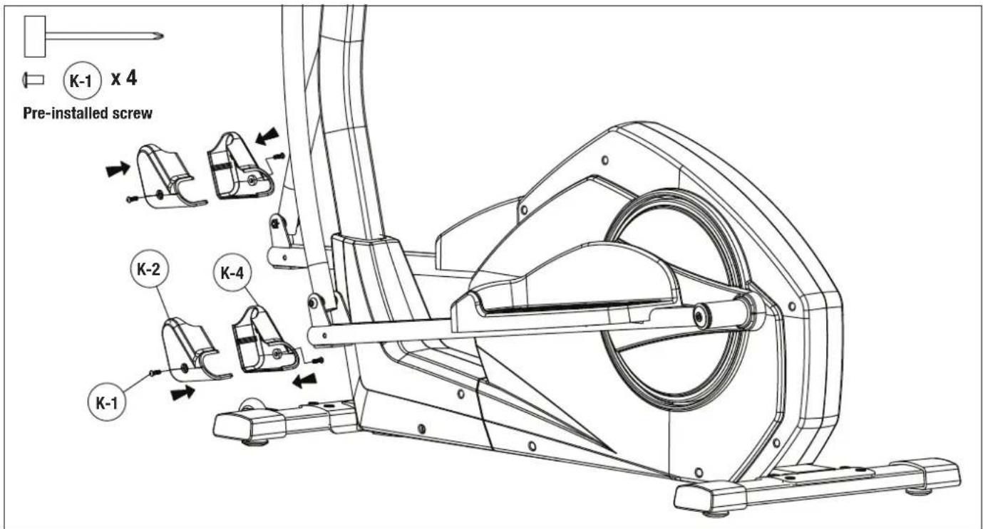K-1 x 4 Pre-installed screw K-2 K-4 K-1