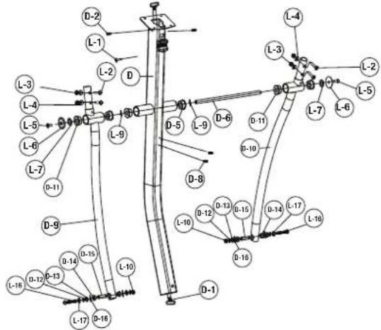 York Fitness Perform 215 - Exploded drawing - 7