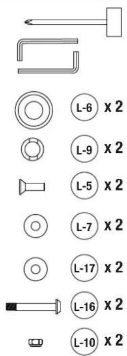 L-6 x 2 L-9 x 2 L-5 x 2 L-7 x 2 L-17 x 2 L-16 x 2 L-10 x 2