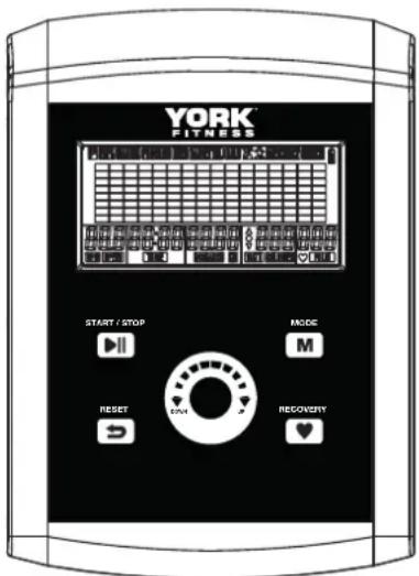 YORK FIBNESS START / STOP MODE M RESET ON RECOVERY