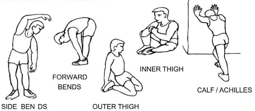 SIDE BEN DS FORWARD BENDS OUTER THIGH INNER THIGH CALF / ACHILLES