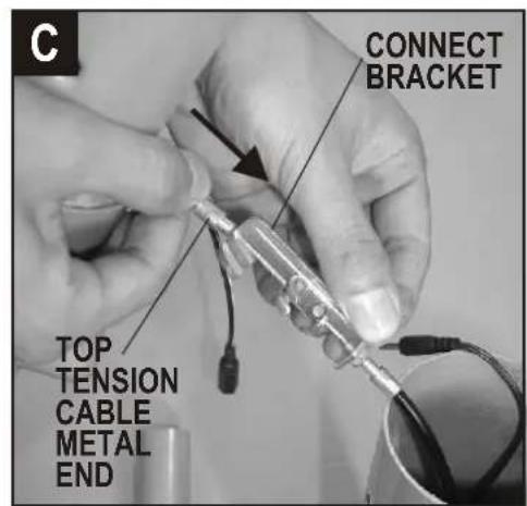 C CONNECT BRACKET TOP TENSION CABLE METAL END