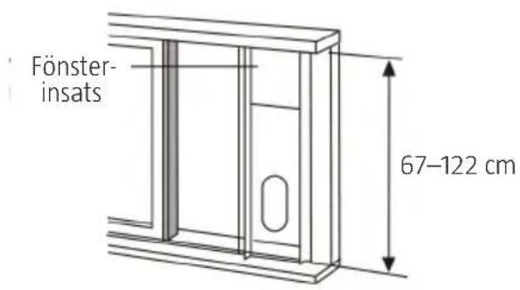 Fönster- insats 67-122 cm