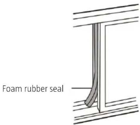 Foam rubber seal