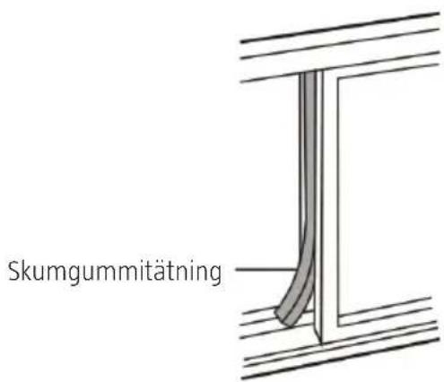 Skumgummitätning