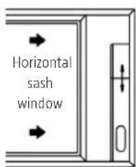 Horizontal sash window
