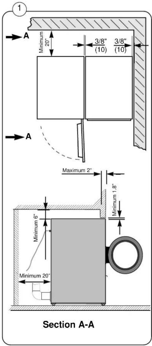 1 A Minimum 20" 3/8" (10) 3/8" (10) A Maximum 2" Minimum 1.8" Minimum 6" Minimum 20" Section A-A