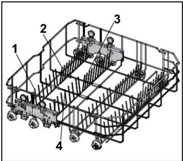 Technical diagram of a vehicle chassis with numbered components and structural frame layout