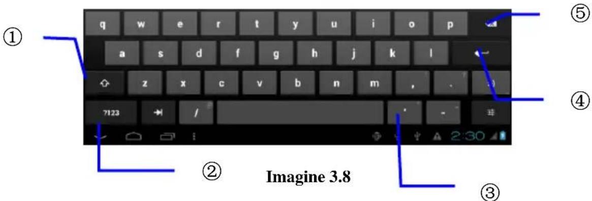 q w e r t y u i o p a s d f g h j k l z x c v b n m , . 7123 / Imagine 3.8