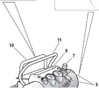 Technical diagram of a mechanical component with numbered parts labeled 5 through 11
