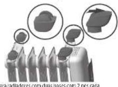 ra radiadores com duas bases com 2 pés cada