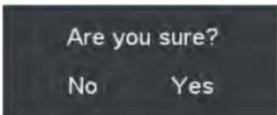 Are you sure? No Yes