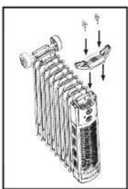 Diagram of a multi-tiered industrial machine with labeled components and directional arrows indicating assembly or process flow.