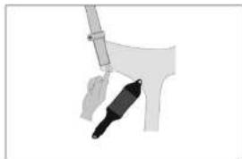Diagram of a medical or surgical device with a tool inserted into a bone (no text or labels visible)