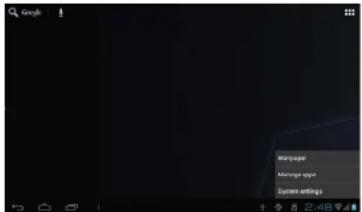 Wolder MiTab Manhattan - Menú de la pantalla de inicio - 1